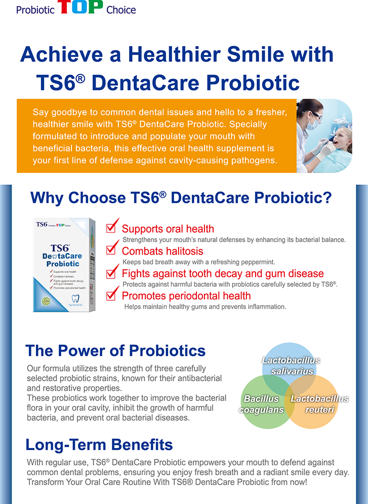 Best Probiotic for Oral Health - Tensall TS6 DentaCare Probiotic